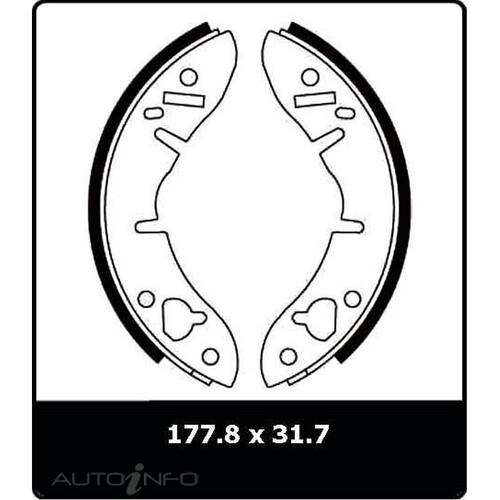 New Genuine PROTEX Drum Brake Shoe - Front #N1332