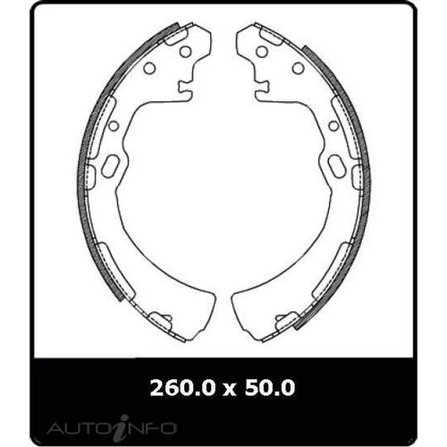 New Genuine PROTEX Drum Brake Shoe - Rear #N1657
