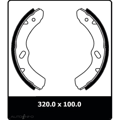 New Genuine PROTEX Drum Brake Shoe - Front #N3047