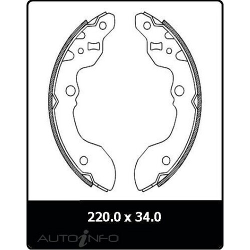 New Genuine PROTEX Brake Shoe - Rear #N3110