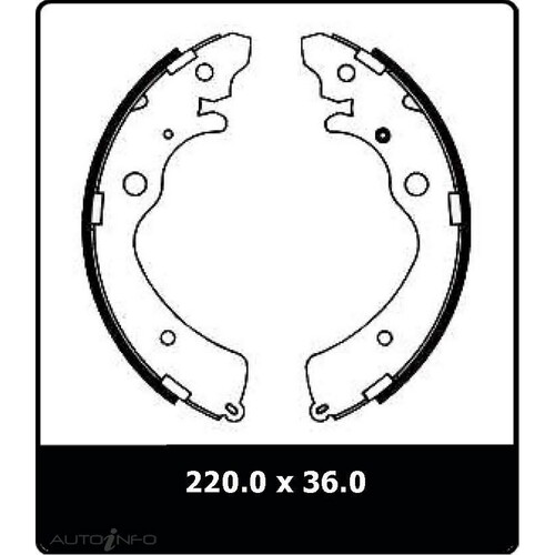 New Genuine PROTEX Brake Shoe - Rear #N3174