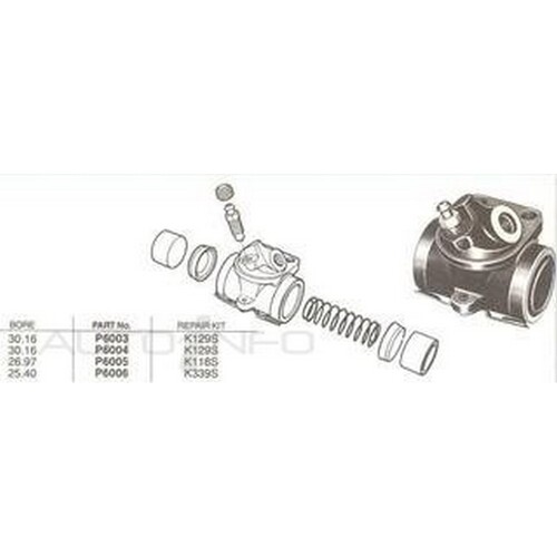 New Genuine PROTEX Wheel Cylinder - Rear #P6006