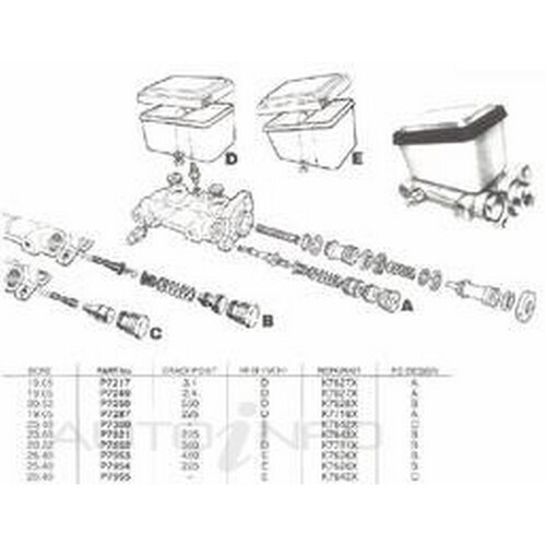 New Genuine PROTEX Brake Master Cylinder #P7953