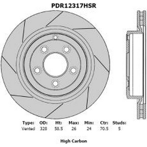 New Genuine PROTEX Rotor - Rear Right #PDR12317HSR