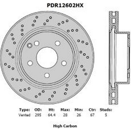 New Genuine PROTEX Rotor - Front #PDR12602HX
